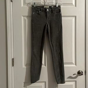 Lucky Brand Army Green Brushed Corduroy Skinny Jeans - size 25 (size 0)